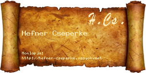 Hefner Cseperke névjegykártya